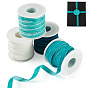 40 yards 4 couleurs ruban de velours simple face, 4pcs bobines vides en plastique