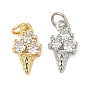 Латунные микро проложить кубического циркония подвески, мороженое прелести, долговечный, без кадмия и без свинца, стойки покрытие, с целью перехода в кольце