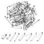 60Pcs 3 Styles 304 Stainless Steel Brooch Pin Back Bar Findings