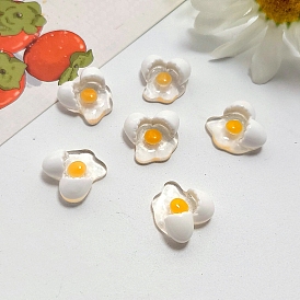 Mini Resin Broken Eggs, Imitation Food, Dollhouse Kitchen Accessories