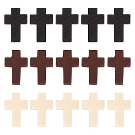 Wood Pendants, Dyed, Cross