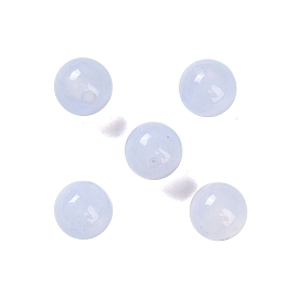 Cuentas de ágata de encaje azul natural, medio-perforado, rondo