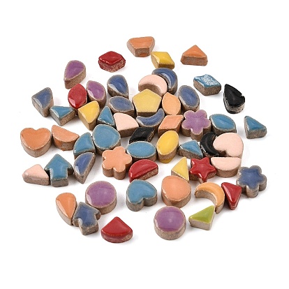 Cabochons de porcelana hechas a mano, azulejos de mosaico de cerámica, formas mixtas