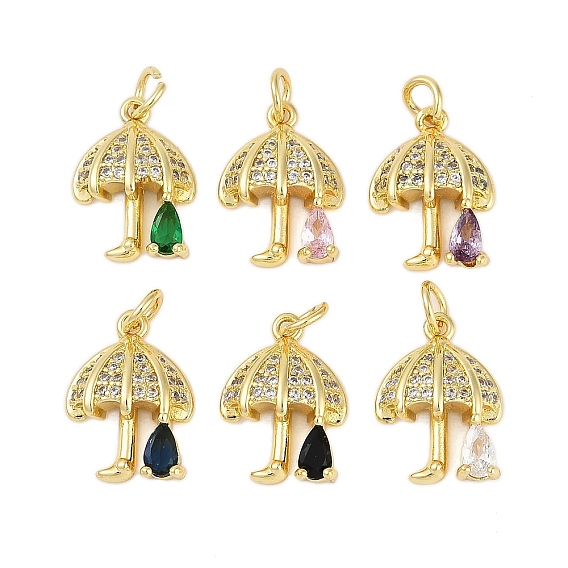 Стойка металлическая латунная микропрофилированная кубическая циркония подвески, долговечный, без свинца и без кадмия, с целью перехода в кольце, зонтик прелести