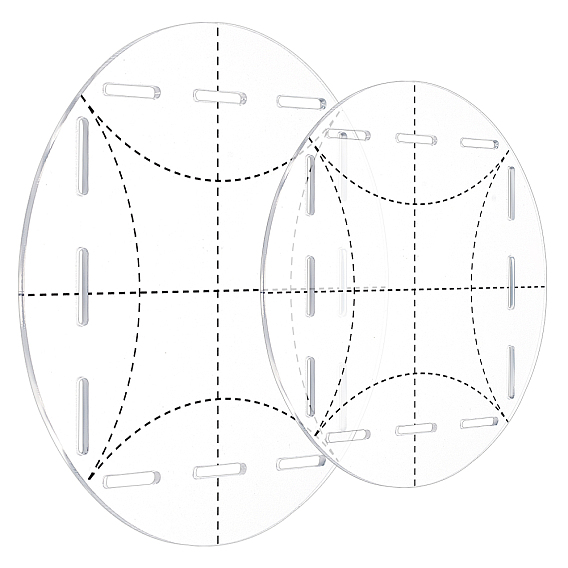 2шт 2 стиль акриловые линейки для квилтинга, круглые шаблоны, прозрачный пэчворк шитье ремесло линейка diy инструменты, с отверстием
