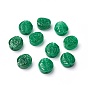 Natural Myanmar Jade/Burmese Jade Beads, Dyed, Oval with Double Fish