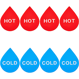 12шт 2 цвета акриловые публичные знаки, маркировка горячей и холодной воды для крана