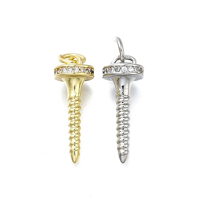 Латунные микро проложить кубического циркония подвески, гвоздь, с целью перехода в кольце, долговечный, без свинца и без кадмия, стойки покрытие