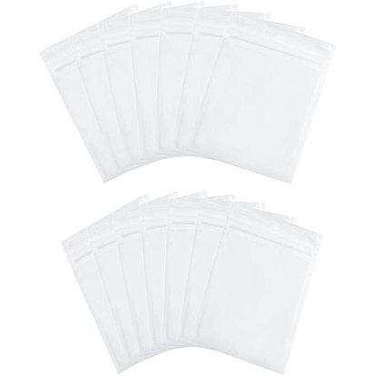 Rectangle PVC Resealable Bags, Zip Top Bags, Top Seal Thin Bags, Pearlized Plated
