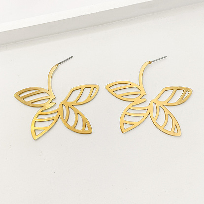 Серьги сплава, полые цветок