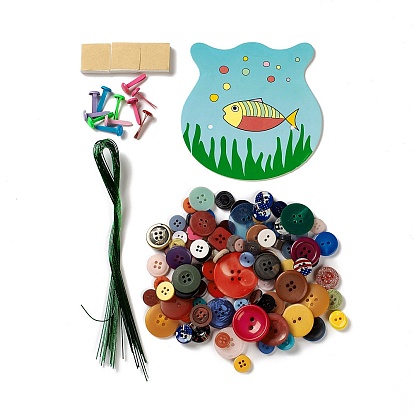 China Factory Creative DIY Fish Pattern Resin Button Art Kits, with Paper  Frame, Pushpin, Iron Wire, Educational Craft Painting Sticky Toys for Kids  32.5x24x0.6cm, Hole: 3mm in bulk online 