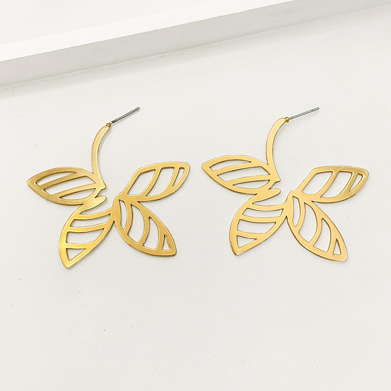 Серьги сплава, полые цветок