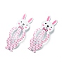 Cute Spray Painted Iron Snap Hair Clips, Rabbit, for Childern