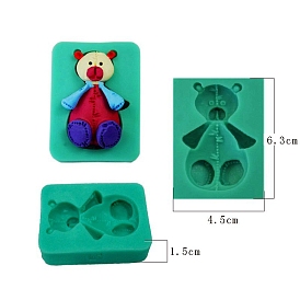 Food Grade DIY Silicone Bear Molds, Fondant Molds, Resin Casting Molds, for Chocolate, Candy, UV Resin & Epoxy Resin Craft Making
