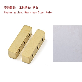 304 Stainless Steel Spacer Bars, Rectangle, 3-Hole