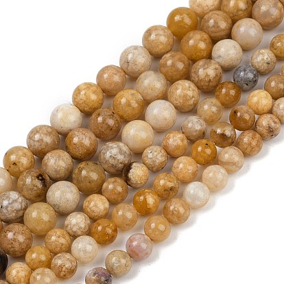 Природный агат бисер нитей, круглые