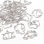 Zinc Alloy Open Back Bezel Pendants, For DIY UV Resin, Epoxy Resin, Pressed Flower Jewelry, Twelve Constellations