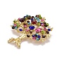 Colorful Christmas Tree Rhinestone Brooch, Alloy Badge for Backpack Clothes