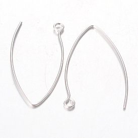 Ganchos de ley pendiente de plata, 29x14 mm, agujero: 1.5 mm, pin: 1 mm