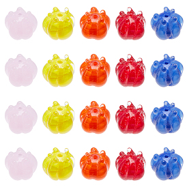 20 pcs 5 couleurs perles de chalumeau faites à la main, fleur