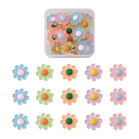 Матовые кабошоны из смолы, Сделай сам для сережек и аксессуаров для заколок, цветы ромашки