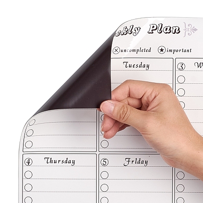 Еженедельный календарь магнитного сухого стирания для холодильника, с тонкими маркерами и большим ластиком с магнитами, ежемесячная доска