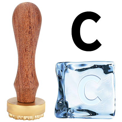 1головка штампа из латуни золотистого тона, с прямоугольными бархатными мешочками 1pc и ручкой из грушевого дерева 1pc, для сургучной печати