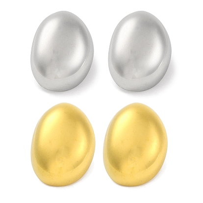 304 овальные серьги-гвоздики из нержавеющей стали