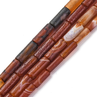Природный агат бисер нитей, окрашенная и подогревом, колонка