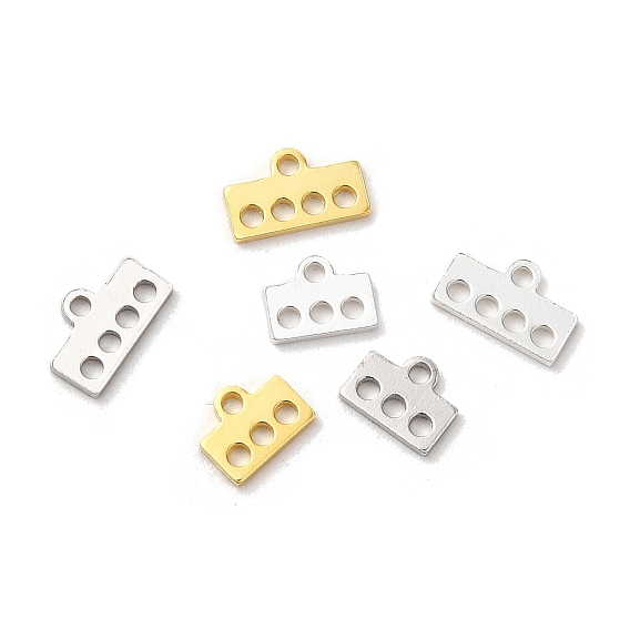 925 звенья компонентов люстры из стерлингового серебра, 4/5-петлевой прямоугольный разъем