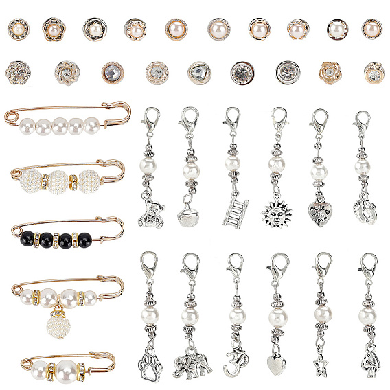 Подвески из сплава и брошь в виде английской булавки из сплава, килт булавка для утяжки талии брюки женские