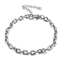 304 Stianless Steel Cable Chain Bracelet Making, with Extension Chain and Lobster Claw Clasps
