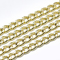 Aluminium Curb Chains, Diamond Cut Chains, with Spool, Unwelded, Faceted