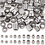 90 шт. 10 стили 201 европейские бусины из нержавеющей стали, бусины с большим отверстием, разнообразные