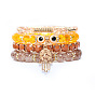 Jewelry Devil's Eye Palm Bracelet Imitation Agate Alloy Multicolor Bohemian Glass Bracelet