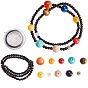 DIY Galaxy Universe Bracelets Making, with Natural/Synthetical Gemstone Beads and Copper Wire