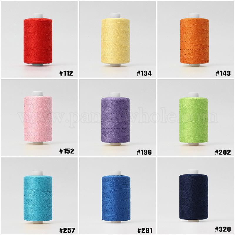 China Factory Household multifunctional color thick thread polyester thread  denim thread sewing machine thread single axis 300 meters 203 sewing thread  as shown in the picture in bulk online 