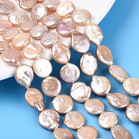 Натуральный жемчуг в стиле барокко кеши, зарождающаяся жемчужина, плоско-круглые