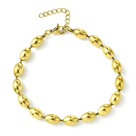 Placage ionique (ip) 304 bracelets à maillons ovales en acier inoxydable pour femmes
