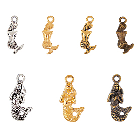 Alloy Pendants, Mermaid Shape