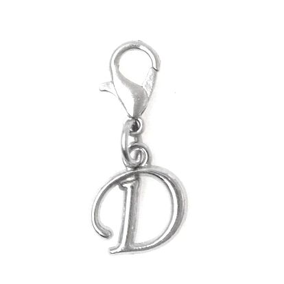 Legierung Anhänger, mit Karabiner verschlüsse, Buchstaben d