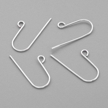 Crochets de boucle d'oreille en argent 925, avec boucles horizontales
