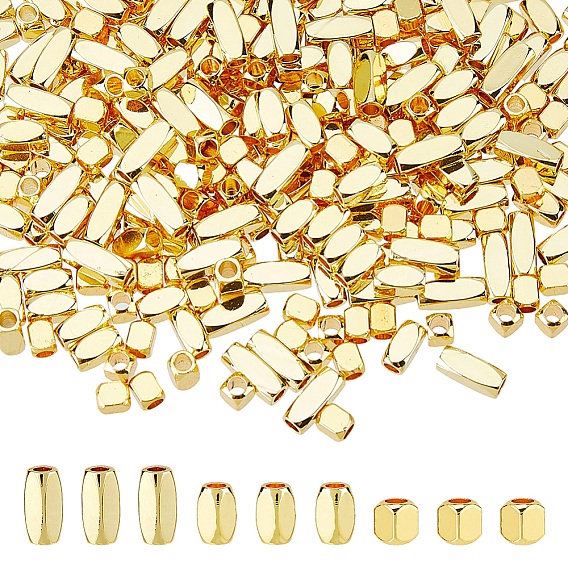 90шт. 3 стили наборов латунных бусин, разнообразные