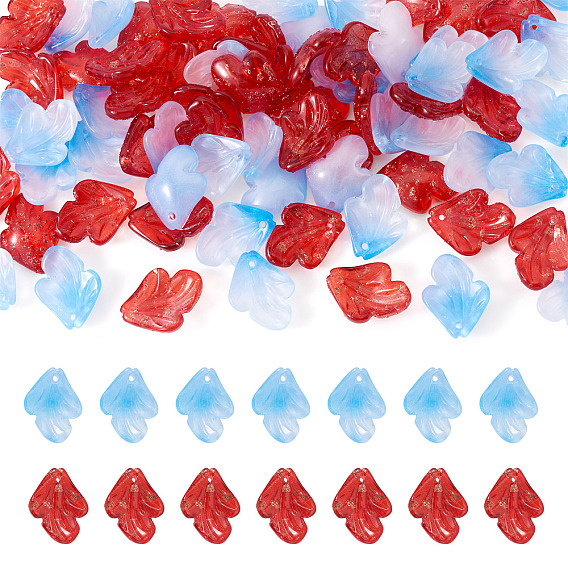 72 шт 2 цвета подвески лэмпворк ручной работы, лист