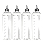 Transparent Plastic Bottle, with Twist Cap and Graduated Measurement, for Liquids, Inks, Oils, Arts and Crafts