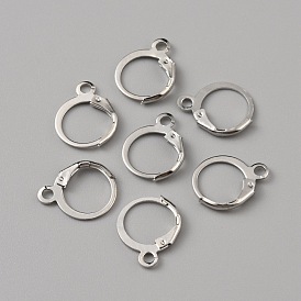 Accessoires dormeuses d'oreilles en laiton, avec boucles horizontales