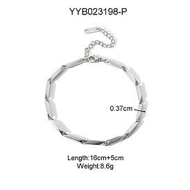 Стильные 304 браслеты-цепочки из нержавеющей стали ручной работы для унисекс, роскошные украшения, цвет нержавеющей стали