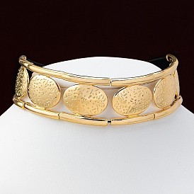 Alloy Oval Hollow Choker Necklaces for Women, with Waxed Cord