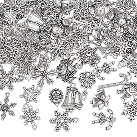 80 шт. подвески из сплава в тибетском стиле с рождественской тематикой