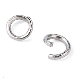 5mm Silver Jump Rings 21 Gauge Iron Based Alloy 100pcs 5mm X 0.7mm